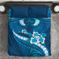 Blue Polynesia Bedding Set Tribal Pattern Tropical Frangipani LT14 Blue - Polynesian Pride