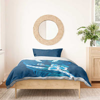 Blue Polynesia Bedding Set Tribal Pattern Tropical Frangipani LT14 - Polynesian Pride