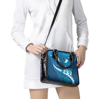 Blue Polynesia Shoulder Handbag Tribal Pattern Tropical Frangipani LT14 - Polynesian Pride