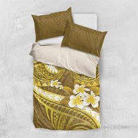 Gold Polynesia Bedding Set Tribal Pattern Tropical Frangipani LT14 US Twin 172cm x 218cm Gold - Polynesian Pride