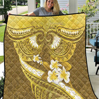 Gold Polynesia Quilt Tribal Pattern Tropical Frangipani LT14 Gold - Polynesian Pride