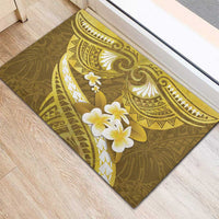 Gold Polynesia Rubber Doormat Tribal Pattern Tropical Frangipani LT14 - Polynesian Pride