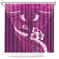 Pink Polynesia Shower Curtain Tribal Pattern Tropical Frangipani LT14 Pink - Polynesian Pride