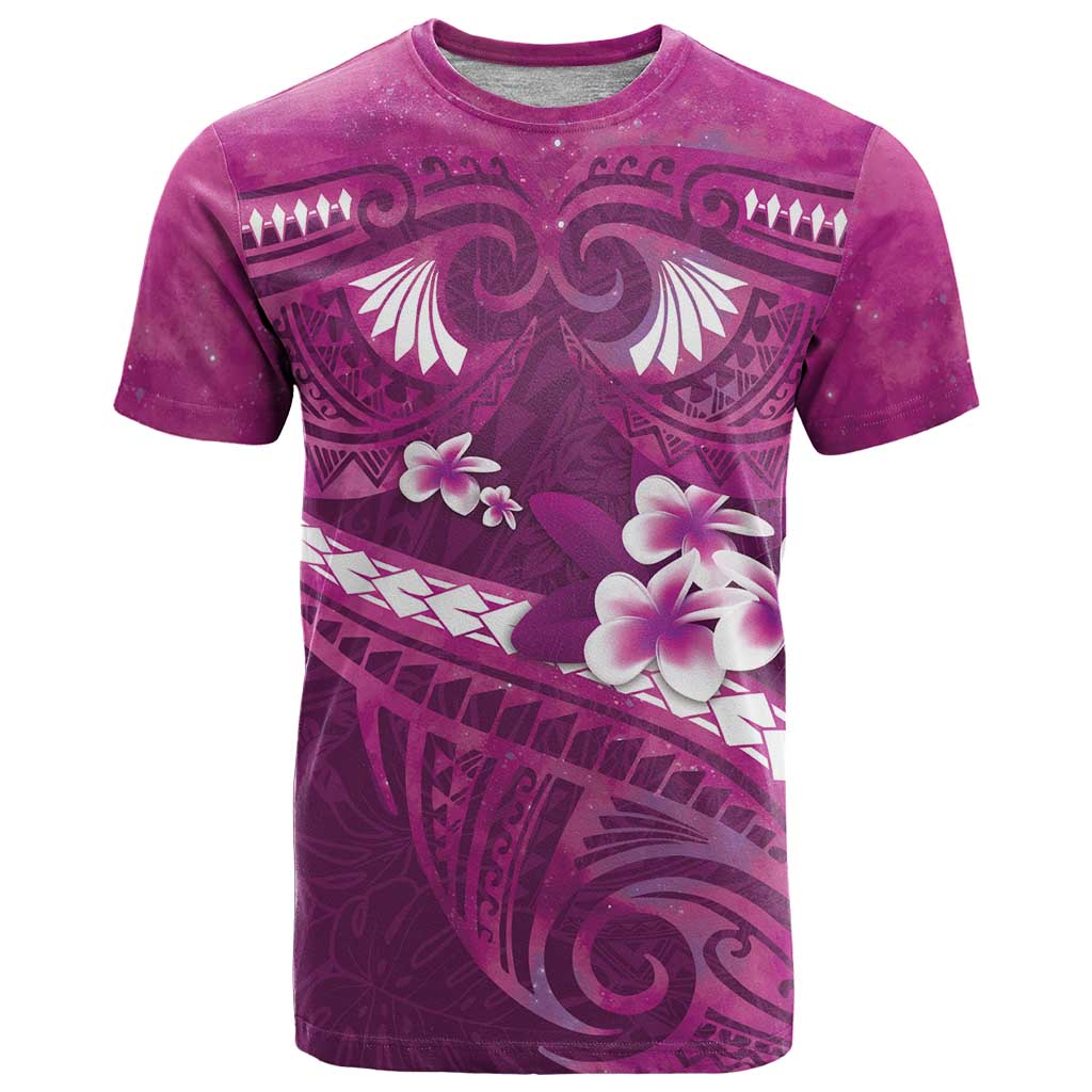 Pink Polynesia T Shirt Tribal Pattern Tropical Frangipani LT14 Pink - Polynesian Pride