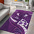 Purple Polynesia Area Rug Tribal Pattern Tropical Frangipani