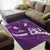 Purple Polynesia Area Rug Tribal Pattern Tropical Frangipani