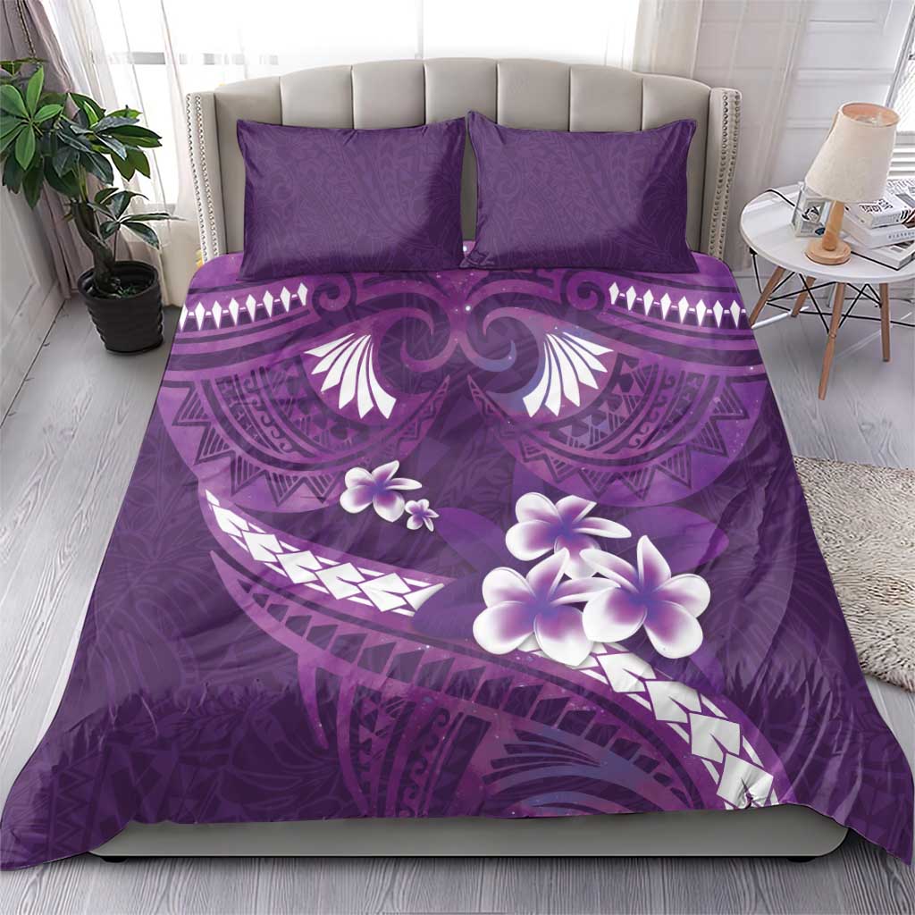 Purple Polynesia Bedding Set Tribal Pattern Tropical Frangipani LT14 - Polynesian Pride