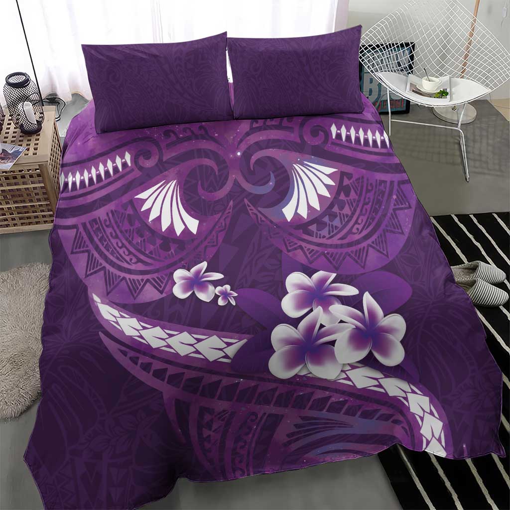 Purple Polynesia Bedding Set Tribal Pattern Tropical Frangipani LT14 - Polynesian Pride