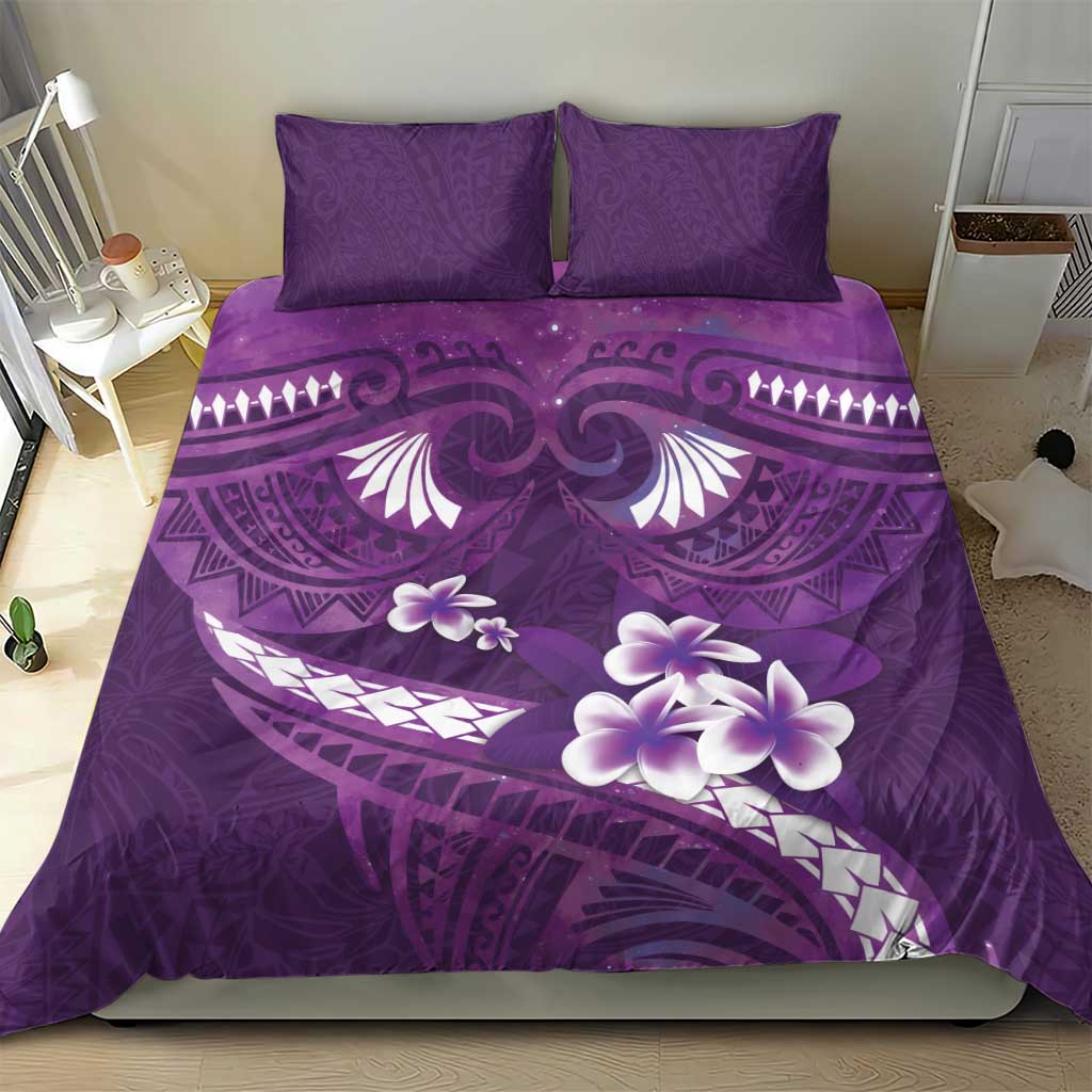 Purple Polynesia Bedding Set Tribal Pattern Tropical Frangipani LT14 - Polynesian Pride