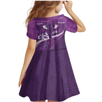 Purple Polynesia Family Matching Mermaid Dress and Hawaiian Shirt Tribal Pattern Tropical Frangipani