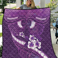 Purple Polynesia Quilt Tribal Pattern Tropical Frangipani LT14 Purple - Polynesian Pride