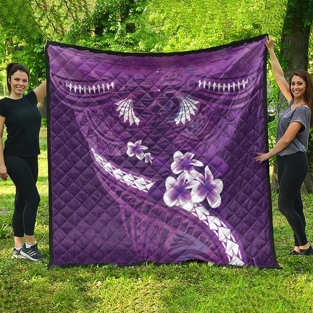 Purple Polynesia Quilt Tribal Pattern Tropical Frangipani LT14 - Polynesian Pride