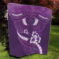 Purple Polynesia Quilt Tribal Pattern Tropical Frangipani LT14 - Polynesian Pride