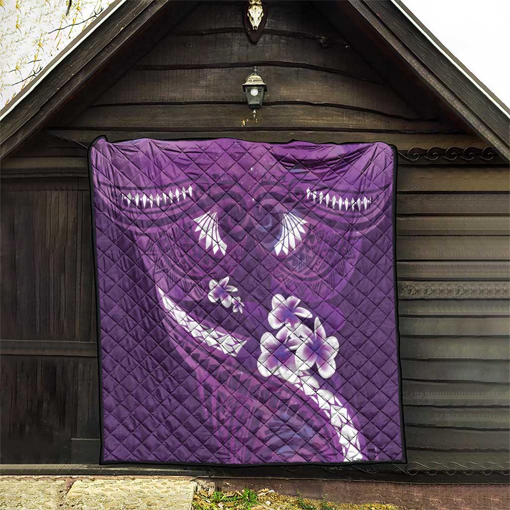 Purple Polynesia Quilt Tribal Pattern Tropical Frangipani LT14 - Polynesian Pride