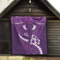Purple Polynesia Quilt Tribal Pattern Tropical Frangipani LT14 - Polynesian Pride