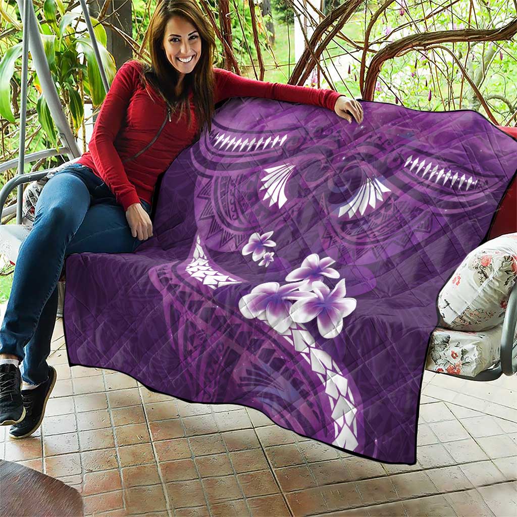 Purple Polynesia Quilt Tribal Pattern Tropical Frangipani LT14 - Polynesian Pride