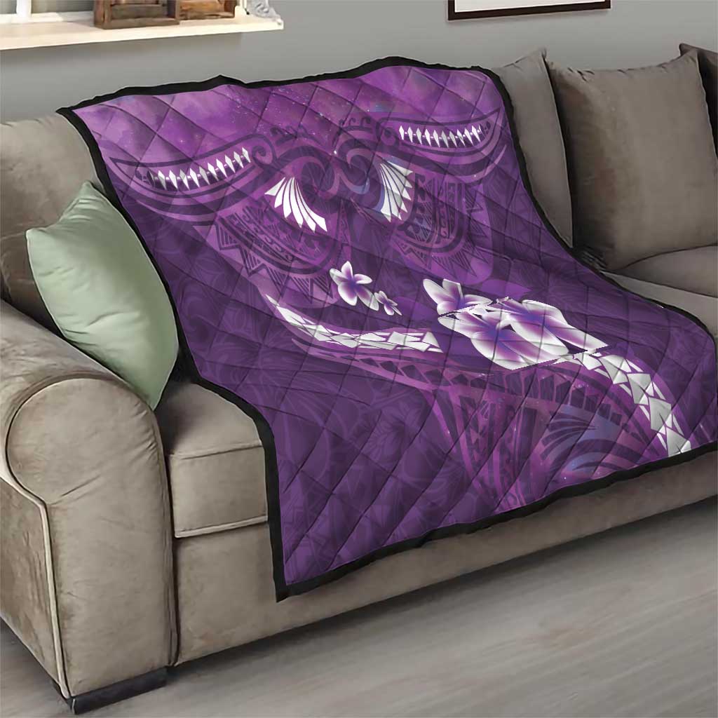 Purple Polynesia Quilt Tribal Pattern Tropical Frangipani LT14 - Polynesian Pride