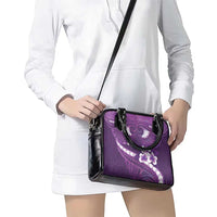 Purple Polynesia Shoulder Handbag Tribal Pattern Tropical Frangipani LT14 - Polynesian Pride