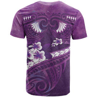 Purple Polynesia T Shirt Tribal Pattern Tropical Frangipani LT14 - Polynesian Pride