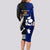 New Zealand and Scotland Rugby Long Sleeve Bodycon Dress All Black Maori With Thistle Together LT14 - Polynesian Pride