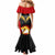 Papua New Guinea Rugby Mermaid Dress Port Moresby Vipers PNG Polynesian Pattern LT14 - Polynesian Pride