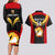 Custom Papua New Guinea Rugby Couples Matching Long Sleeve Bodycon Dress and Hawaiian Shirt Port Moresby Vipers PNG Polynesian Pattern LT14 - Polynesian Pride