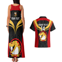 Custom Papua New Guinea Rugby Couples Matching Tank Maxi Dress And Hawaiian Shirt Port Moresby Vipers PNG Polynesian Pattern LT14 - Polynesian Pride