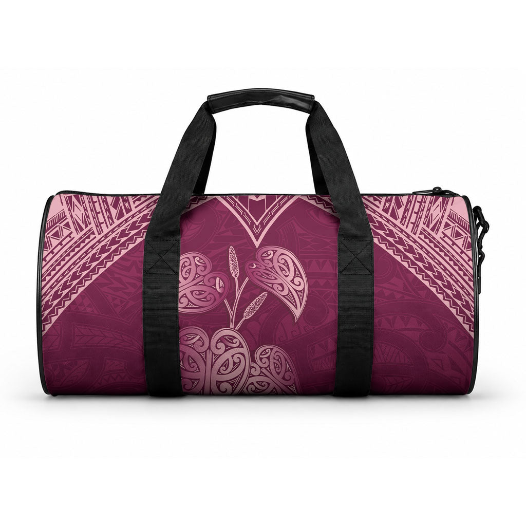 Burgundy New Zealand Kawakawa Maori Ngaru Duffle Bag LT14 One size Burgundy - Polynesian Pride