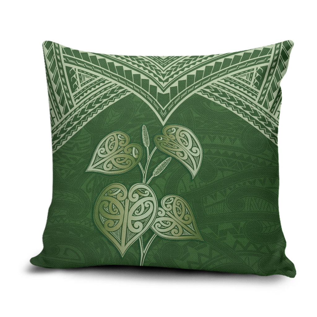 Green New Zealand Kawakawa Maori Ngaru Pillow Cover LT14 Green - Polynesian Pride