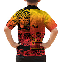 Personalised Ia Ora Na Marquesas Islands Family Matching Long Sleeve Bodycon Dress and Hawaiian Shirt Mata Tiki Marquesan Tattoo LT14 - Polynesian Pride