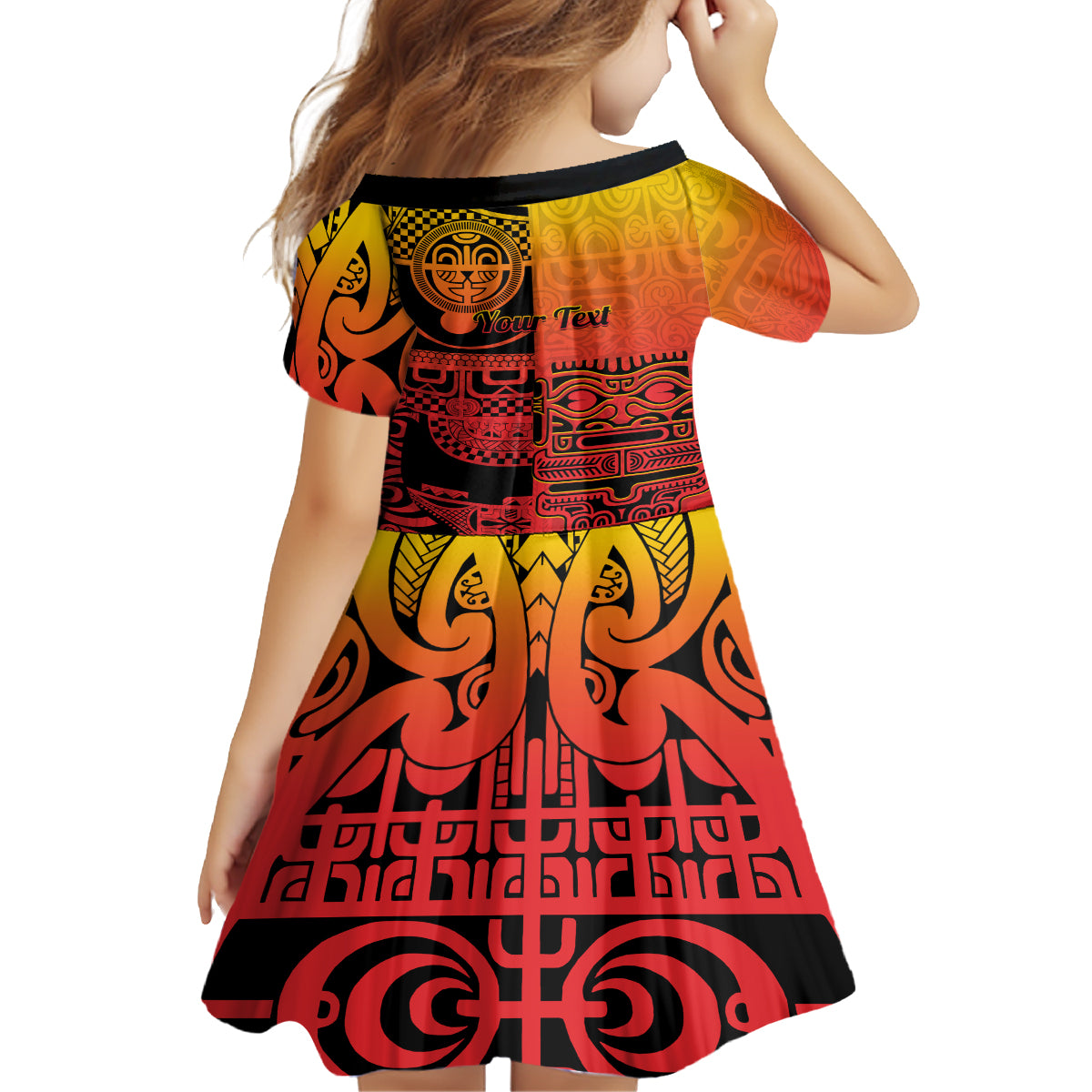 Personalised Ia Ora Na Marquesas Islands Family Matching Summer Maxi Dress and Hawaiian Shirt Mata Tiki Marquesan Tattoo LT14 - Polynesian Pride