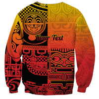 Personalised Ia Ora Na Marquesas Islands Sweatshirt Mata Tiki Marquesan Tattoo LT14 - Polynesian Pride