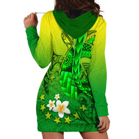 Kia Orana Cook Islands Hoodie Dress Kuki Airani Tattoo Pattern With Sea Turtle LT14 - Polynesian Pride