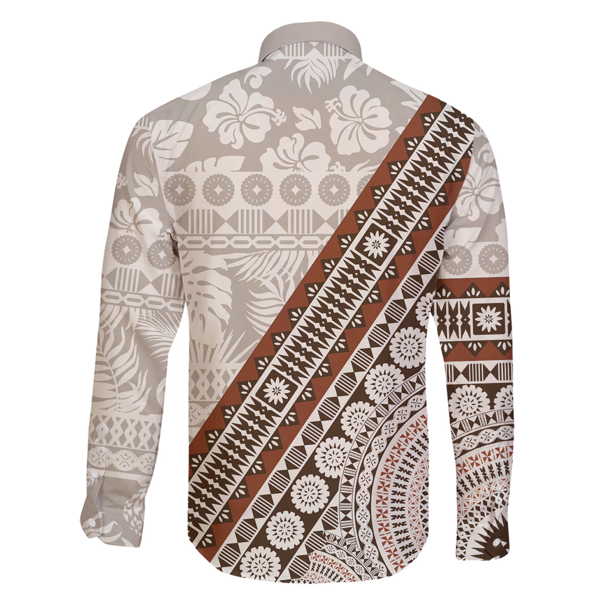 Bula Fiji Family Matching Puletasi and Hawaiian Shirt Fijian Masi Tapa Cloth Vintage Vibes LT14 - Polynesian Pride
