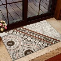 Bula Fiji Rubber Doormat Fijian Masi Tapa Cloth Vintage Vibes LT14 - Polynesian Pride