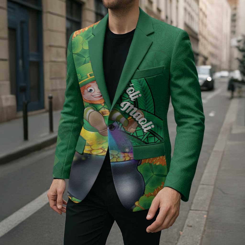 St Patrick's Day Hawaii Blazer Hauoli Maoli Funny Shaka Leprechaun