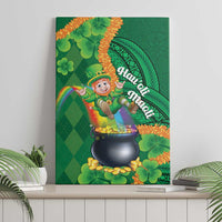 St Patrick's Day Hawaii Canvas Wall Art Hauoli Maoli Funny Shaka Leprechaun