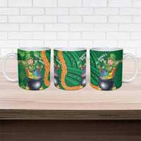 St Patrick's Day Hawaii Ceramic Mug Hauoli Maoli Funny Shaka Leprechaun LT14 - Polynesian Pride