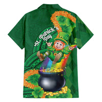 St Patrick's Day Hawaii Family Matching Off Shoulder Short Dress and Hawaiian Shirt Hauoli Maoli Funny Shaka Leprechaun LT14 - Polynesian Pride