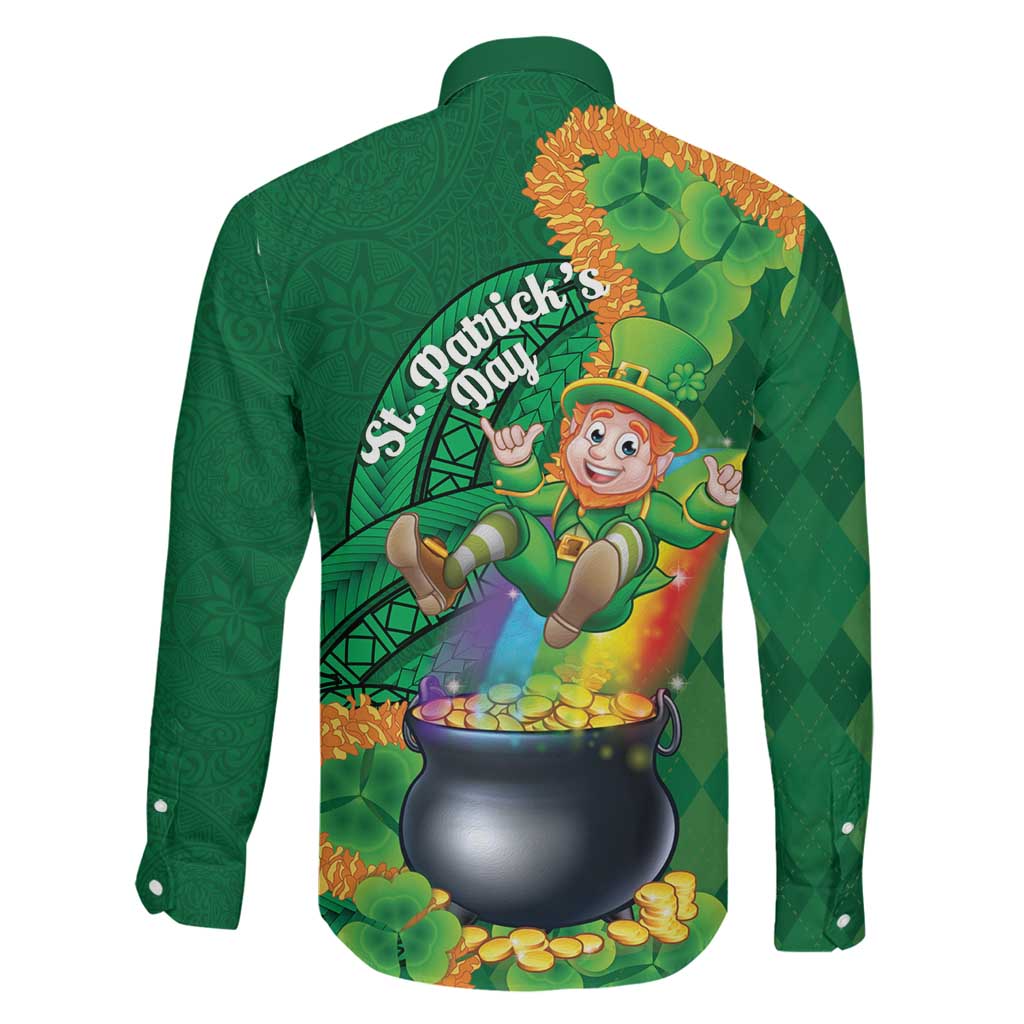 St Patrick's Day Hawaii Family Matching Short Sleeve Bodycon Dress and Hawaiian Shirt Hauoli Maoli Funny Shaka Leprechaun LT14 - Polynesian Pride
