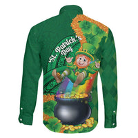 St Patrick's Day Hawaii Family Matching Short Sleeve Bodycon Dress and Hawaiian Shirt Hauoli Maoli Funny Shaka Leprechaun LT14 - Polynesian Pride
