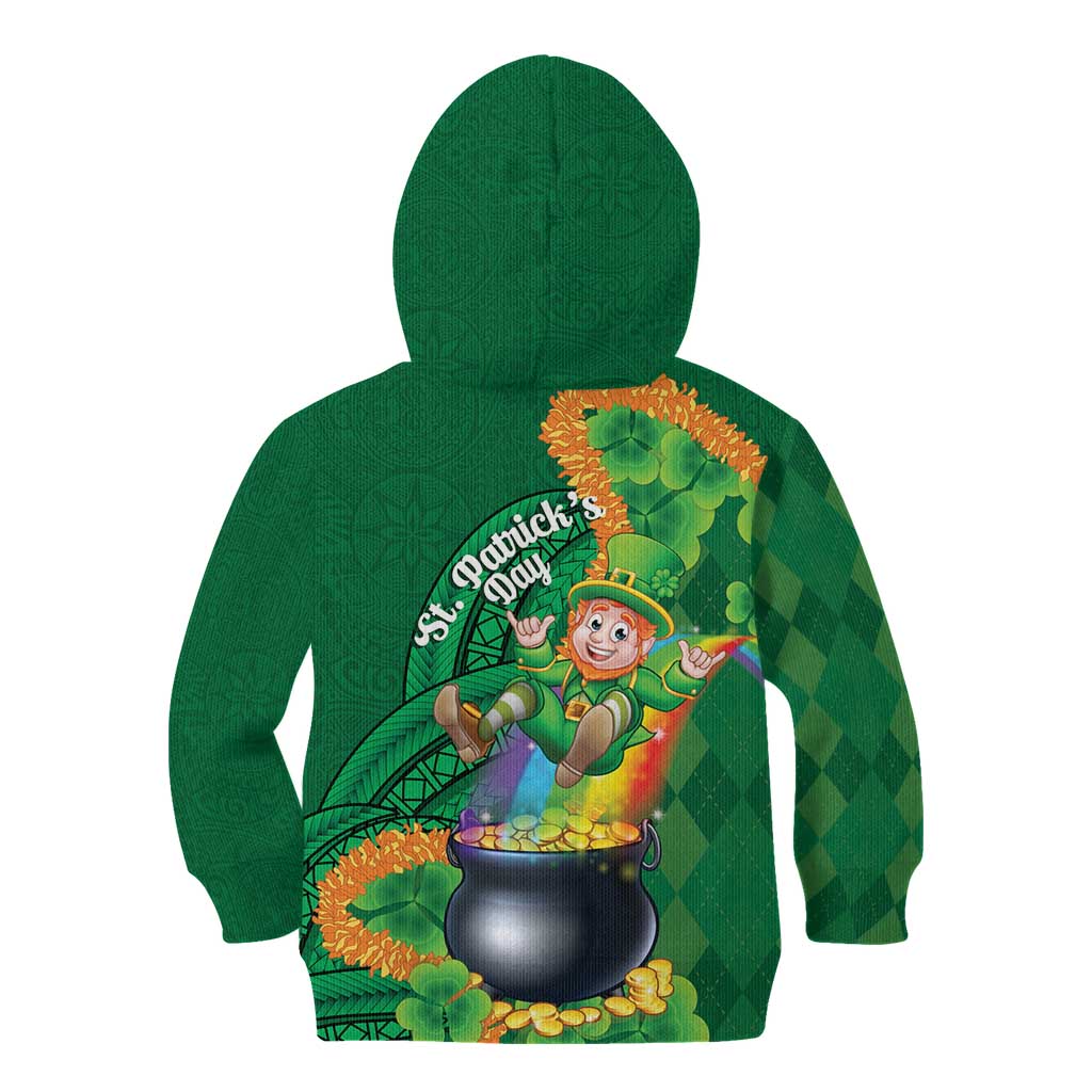 St Patrick's Day Hawaii Kid Hoodie Hauoli Maoli Funny Shaka Leprechaun