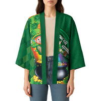 St Patrick's Day Hawaii Kimono Hauoli Maoli Funny Shaka Leprechaun