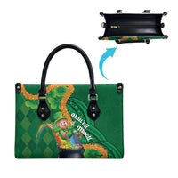 St Patrick's Day Hawaii Leather Bag Hauoli Maoli Funny Shaka Leprechaun