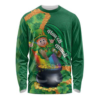St Patrick's Day Hawaii Long Sleeve Shirt Hauoli Maoli Funny Shaka Leprechaun