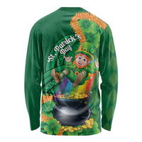 St Patrick's Day Hawaii Long Sleeve Shirt Hauoli Maoli Funny Shaka Leprechaun