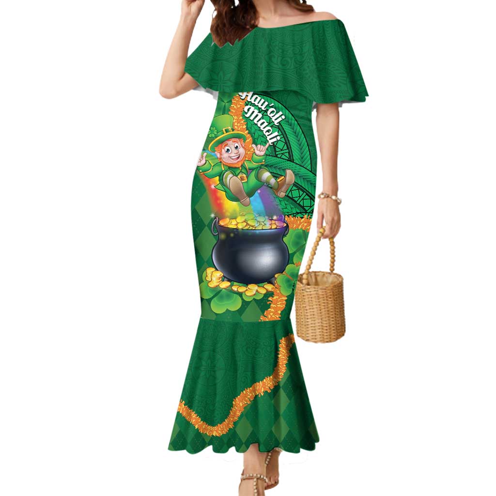 St Patrick's Day Hawaii Mermaid Dress Hauoli Maoli Funny Shaka Leprechaun