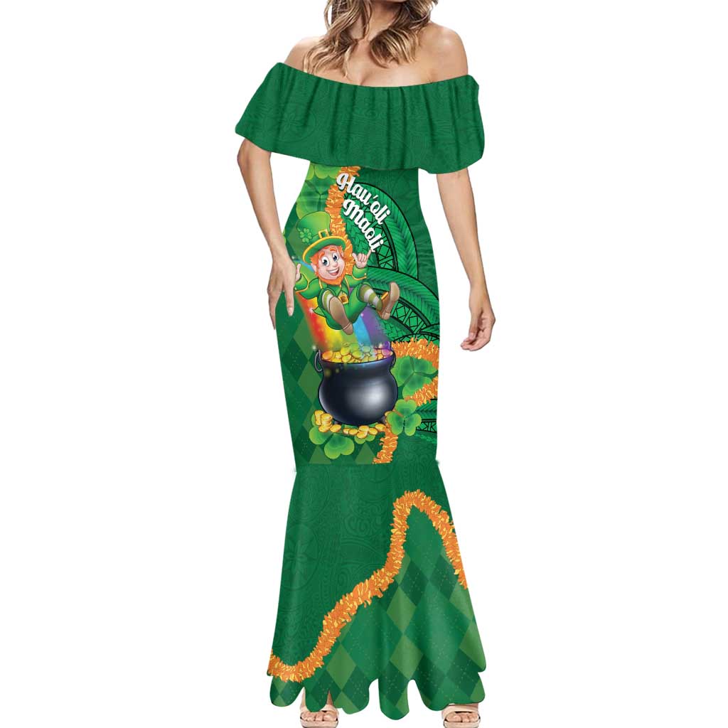 St Patrick's Day Hawaii Mermaid Dress Hauoli Maoli Funny Shaka Leprechaun
