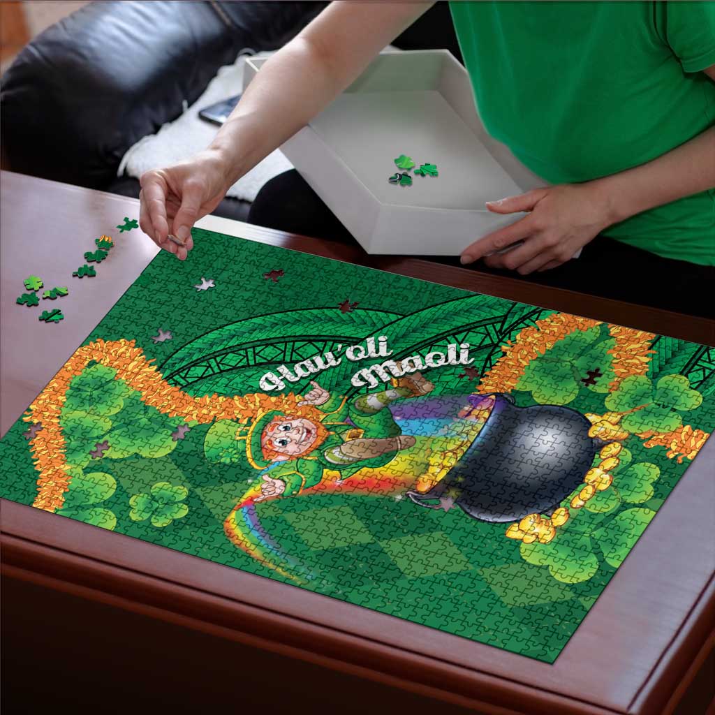 St Patrick's Day Hawaii Puzzle Hauoli Maoli Funny Shaka Leprechaun