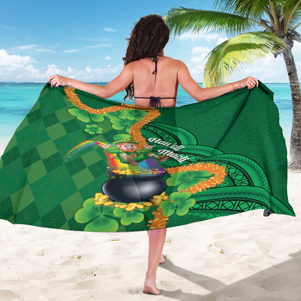 St Patrick's Day Hawaii Sarong Hauoli Maoli Funny Shaka Leprechaun